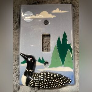 Loon Ceramic Light Switch Plate